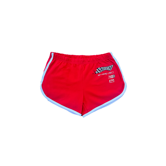 247BYSMASHED Racing Graphic Booty Short